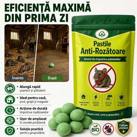 Pastile Anti-Șoareci și Șobolani - 1+1 GRATIS