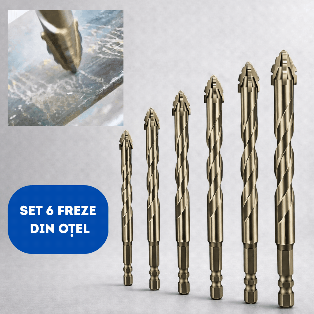 Set 6 Freze Universale din Oțel